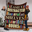 Librarian- Easily Distracted By Shelves Of Books Blanket Premium Blanket