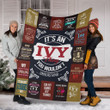 Ivy Premium Fleece Blanket Premium Blanket