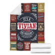 Bf01 Vivian Premium Fleece Blanket Premium Blanket