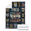 Fred Premium Fleece Blanket Premium Blanket