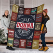 Donna Premium Fleece Blanket Premium Blanket