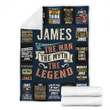 James Premium Fleece Blanket Premium Blanket