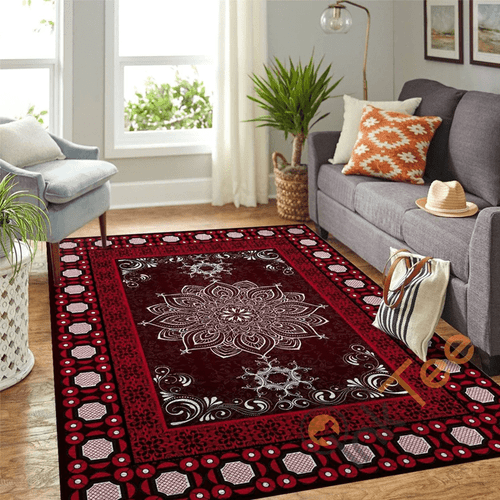 The Mandala Background Large Area Rugs Highlight For Home, Living Room & Outdoor Area Rug