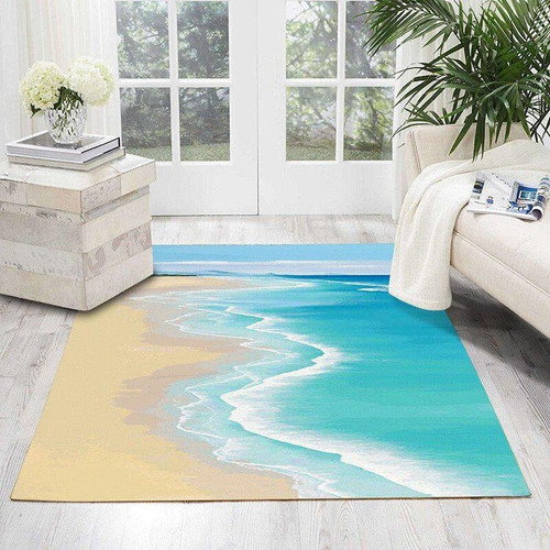 Beach Ocean Scenery Large Area Rugs Highlight For Home, Living Room & Outdoor Area Rug