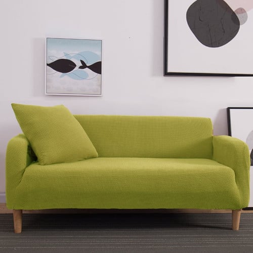 Pale Green Wrapped Universal Stretch Sofa Cover