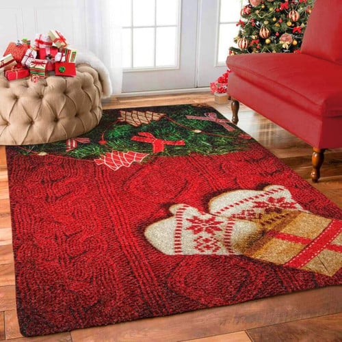 Christmas Socks Large Area Rugs Highlight For Home, Living Room & Outdoor Area Rug