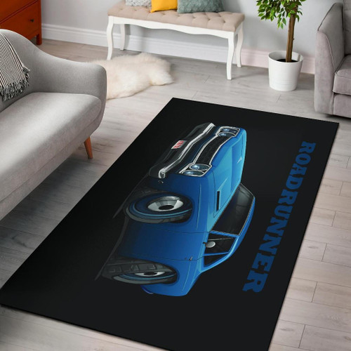 Plymouth Roadrunner Muscle Car Art Large Area Rugs Highlight For Home, Living Room & Outdoor Area Rug