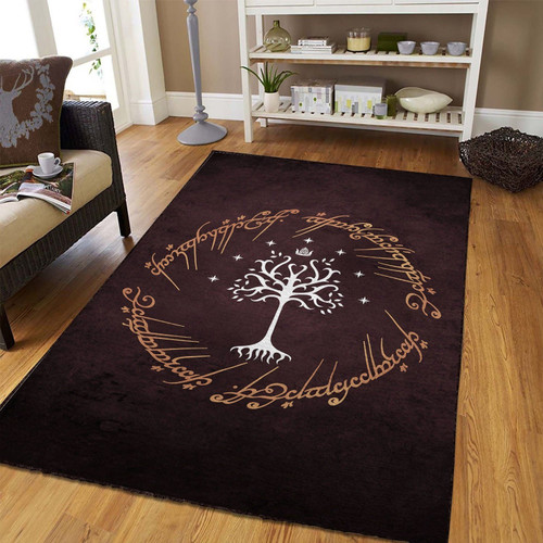 Lord Of The Rings Big Tree Logo Large Area Rugs Highlight For Home, Living Room & Outdoor Area Rug