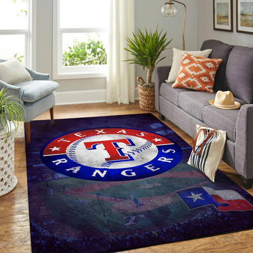 Texas Rangers Large Area Rugs Highlight For Home, Living Room & Outdoor Area Rug