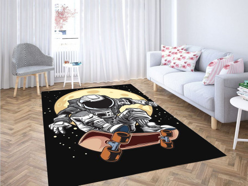 Astronaut Skater Wallpaper Large Area Rugs Highlight For Home, Living Room & Outdoor Area Rug