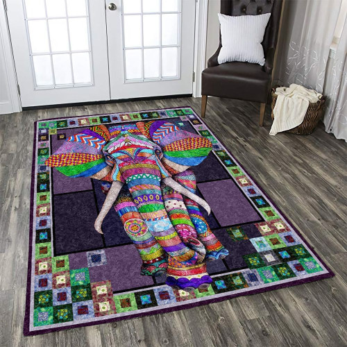 Trippy Elephant Large Area Rugs Highlight For Home, Living Room & Outdoor Area Rug