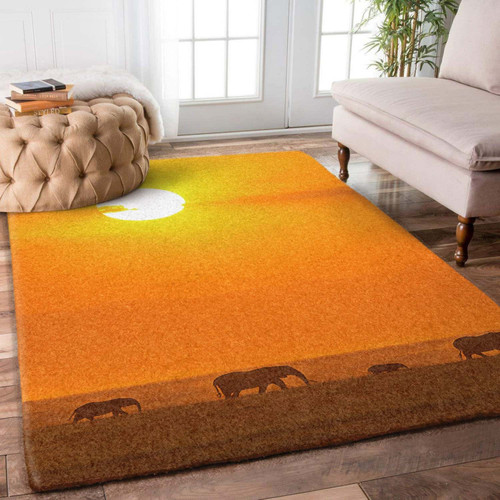 Elephants Desert Large Area Rugs Highlight For Home, Living Room & Outdoor Area Rug