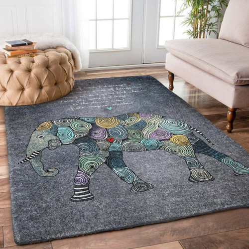 Circle Wool Elephant Large Area Rugs Highlight For Home, Living Room & Outdoor Area Rug