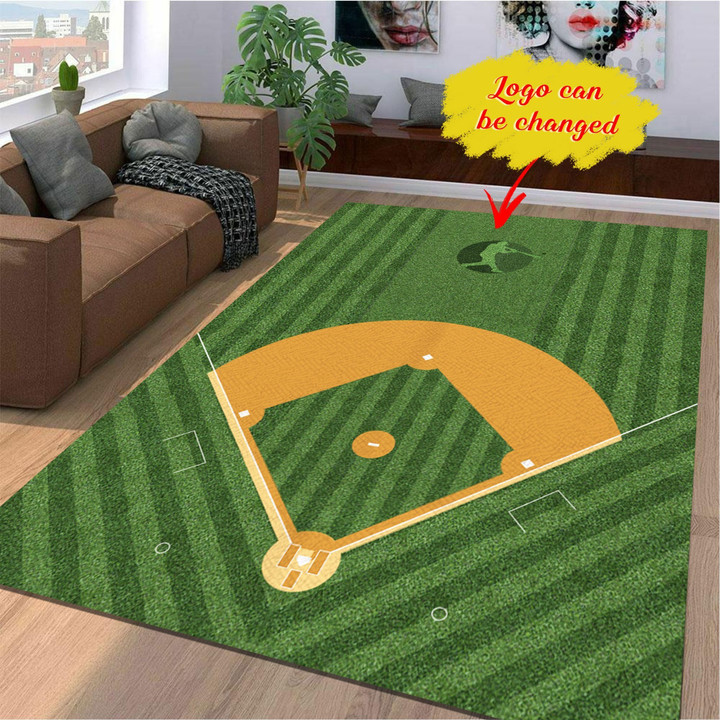 Personalized Any Baseball Stadium, Ballpark, Baseball park Large Area Rugs Highlight For Home