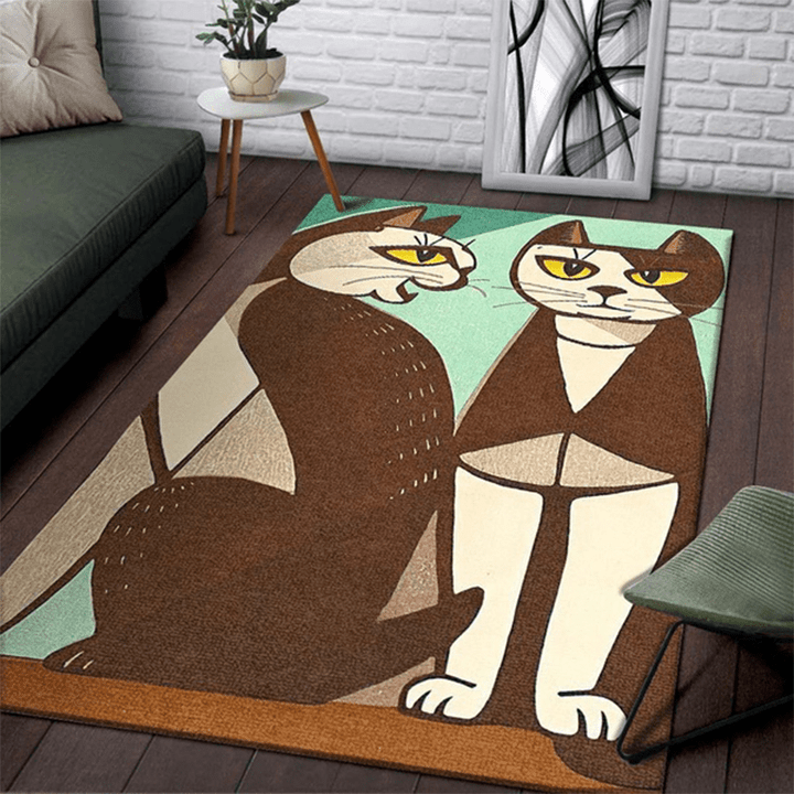 Cat Talking Large Area Rugs Highlight For Home, Living Room & Outdoor Area Rug