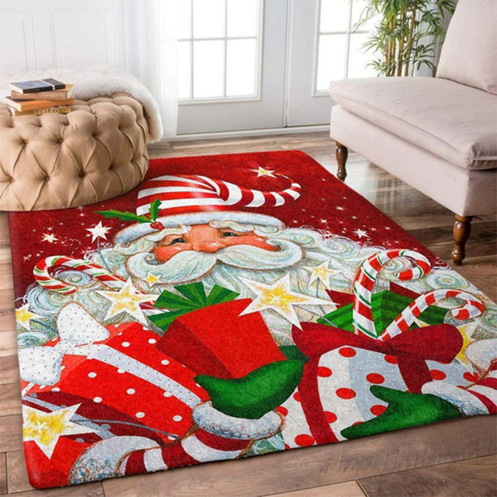 Christmas Santa Presents Area Rug Large Area Rugs Highlight For Home, Living Room & Outdoor Area Rug