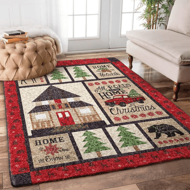 Christmas Home Holiday Large Area Rugs Highlight For Home, Living Room & Outdoor Area Rug