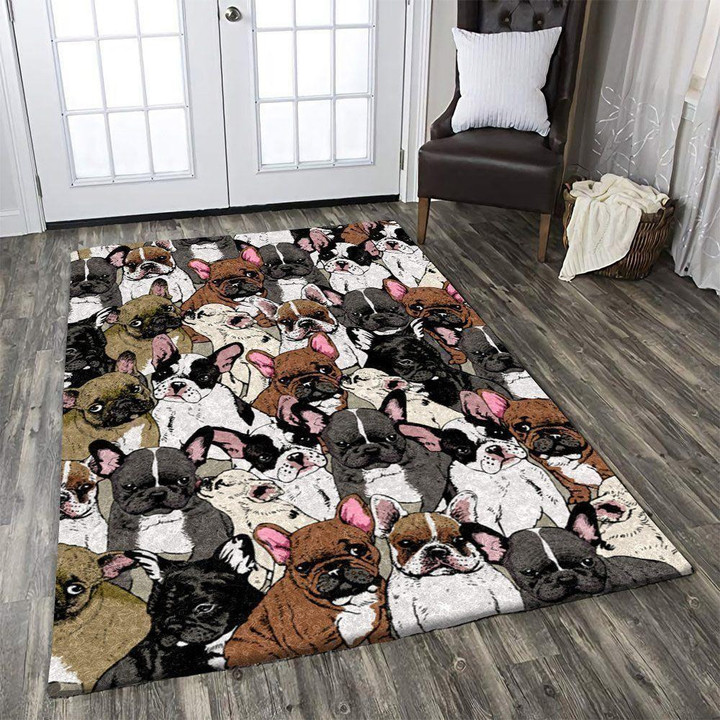 French Bulldog Large Area Rugs Highlight For Home, Living Room & Outdoor Area Rug