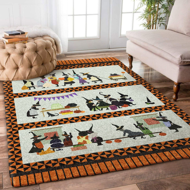 Halloween Witch Large Area Rugs Highlight For Home, Living Room & Outdoor Area Rug