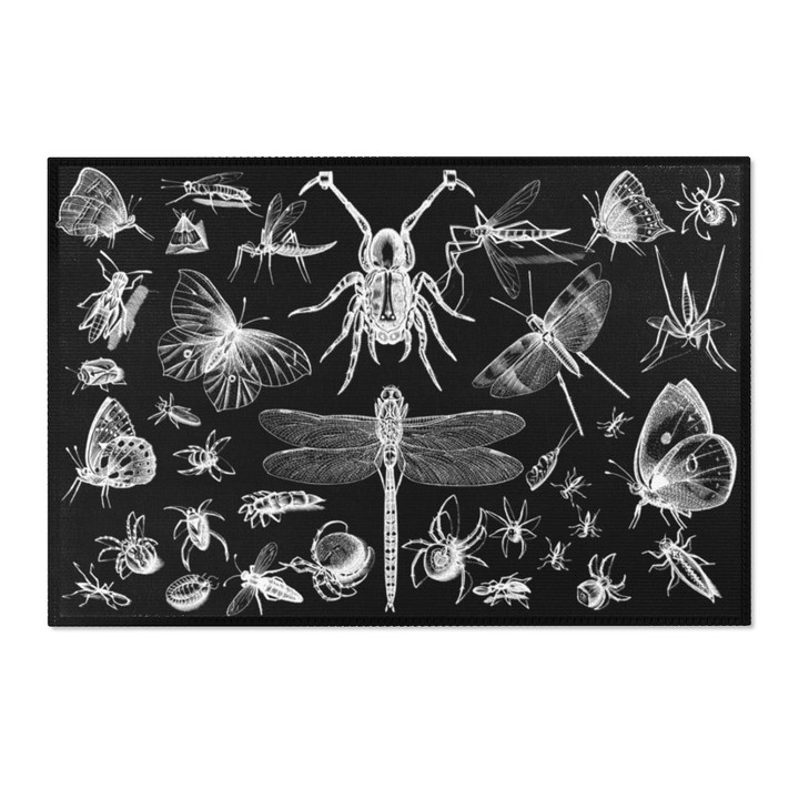 Insects and Moths Area Rug - Goth Floor Mat