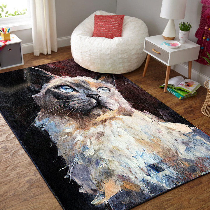 Dreaming Cat Rectangle Rug Gift For Cat Lover, Living Room & Outdoor Area Rug