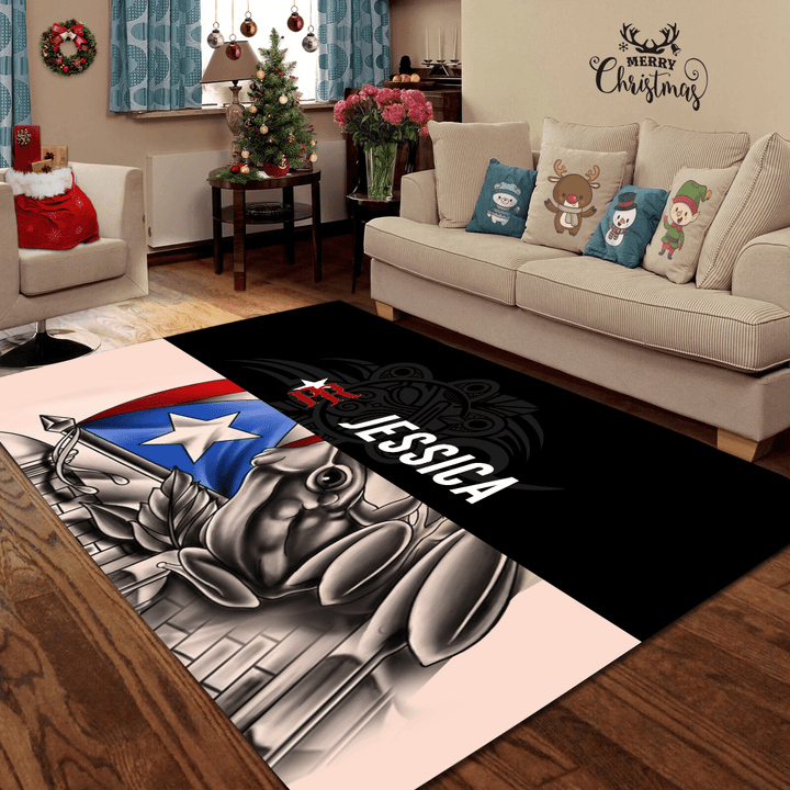 Customize Name Common Puerto Rico Highlight For Home, Living Room & Outdoor Area Rug