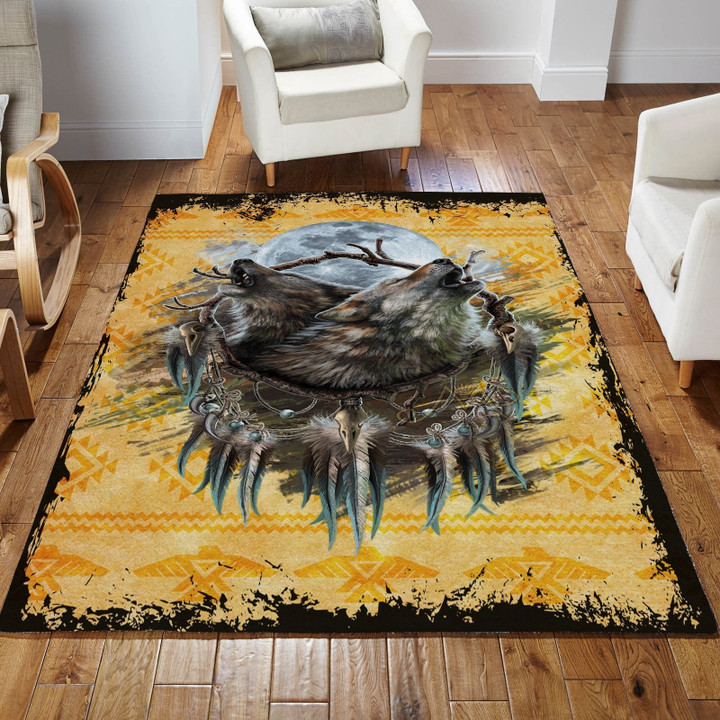 Wolf 3D All Over Printed Rug Large Area Rugs Highlight For Home, Living Room & Outdoor Area Rug