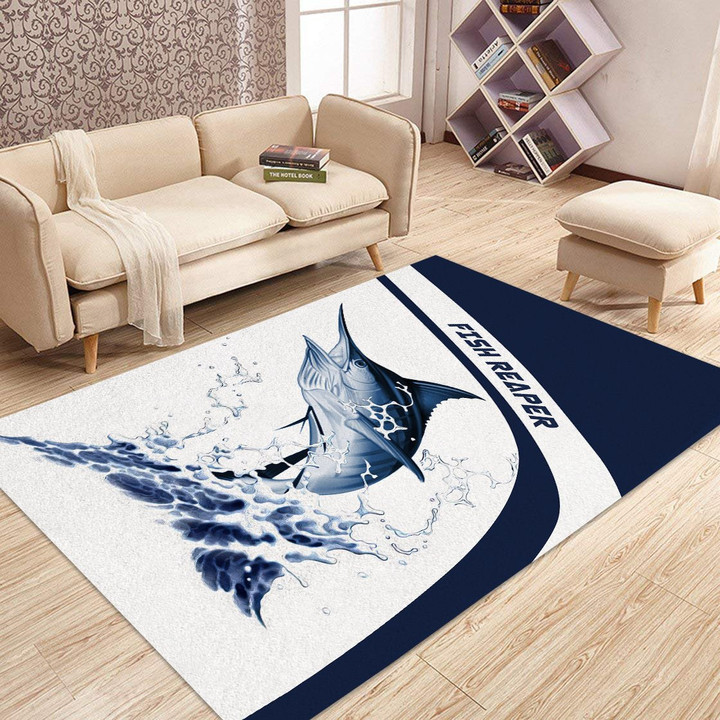 Marlin Fishing Design 3d Print Rug Highlight For Home, Living Room & Outdoor Area Rug