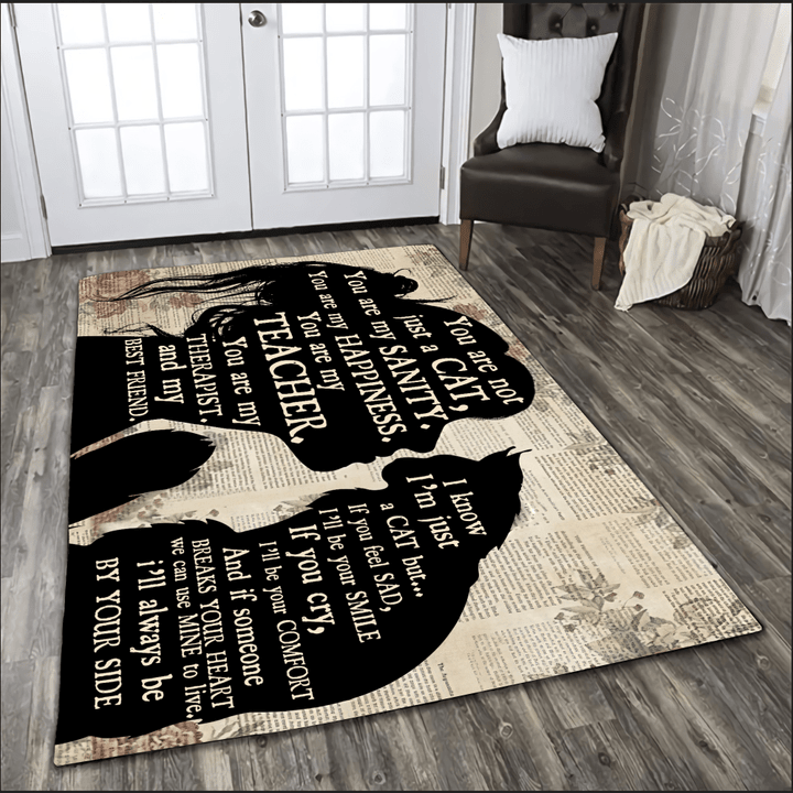 Kiss My Cute Cat Premium Rug Highlight For Home, Living Room & Outdoor Area Rug