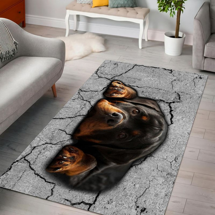 Rottweiler rectangle Rug Highlight For Home, Living Room & Outdoor Area Rug