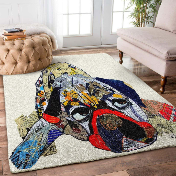 Pug Modern Portrait Large Area Rugs Highlight For Home, Living Room & Outdoor Area Rug