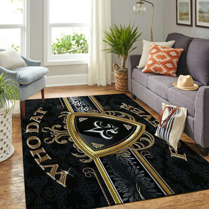 New Orleans Saints Large Area Rugs Highlight For Home, Living Room & Outdoor Area Rug