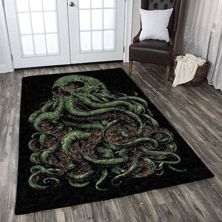 Skull Octopus Large Area Rugs Highlight For Home, Living Room & Outdoor Area Rug