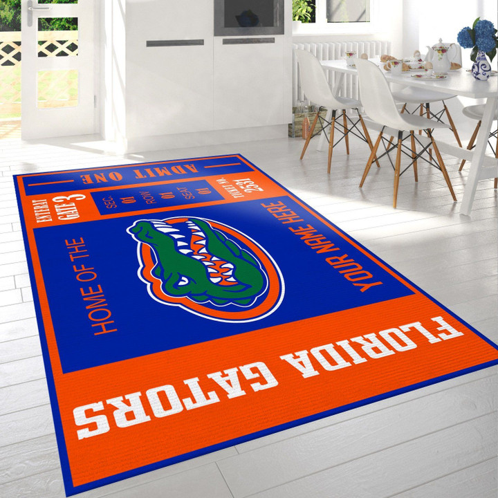 Customizable Florida Gators Large Area Rugs Highlight For Home, Living Room & Outdoor Area Rug