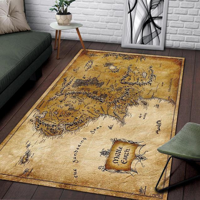 The Lord Of The Rings Middle Earth Map Area Rug
