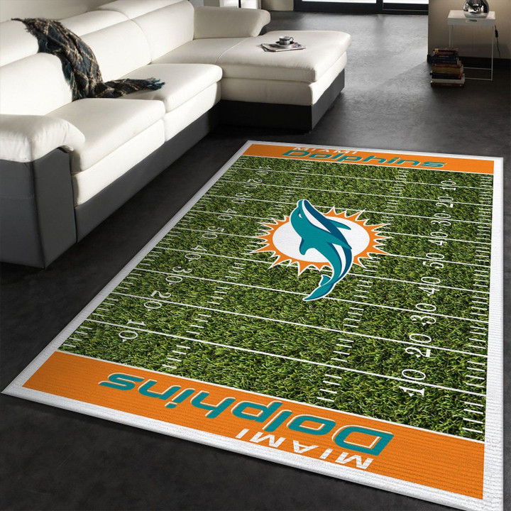 Miami Dolphins Sport Rug – Custom Size And Printing