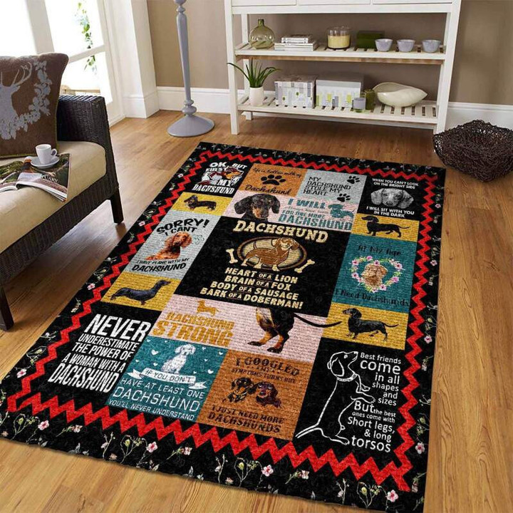 Dachshund Limited Edition Large Area Rugs Highlight For Home, Living Room & Outdoor Area Rug