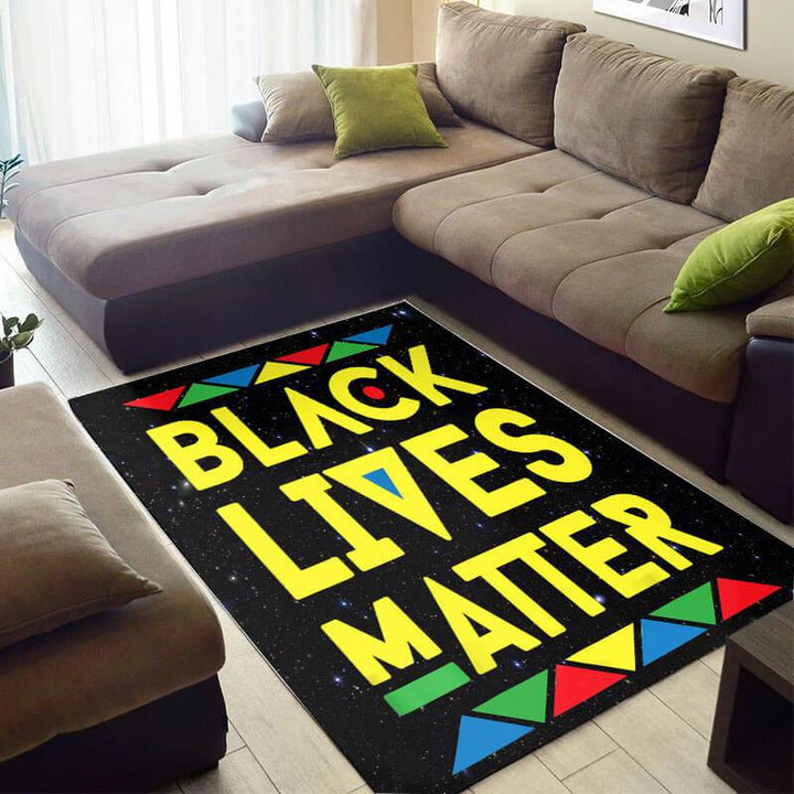 Modern African American Beautiful Black Girl Live Matter Themed Carpet Inspired Living Room Rug