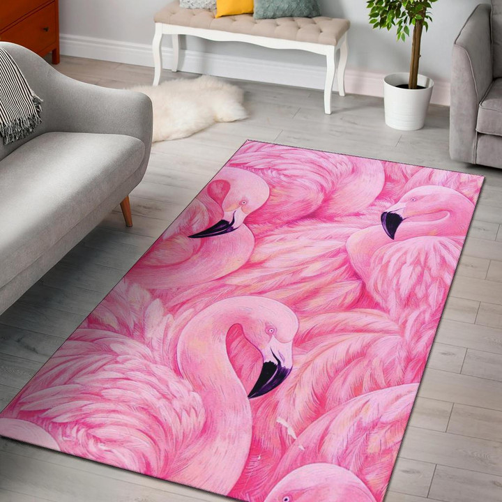 Flamingo Art Area Rug