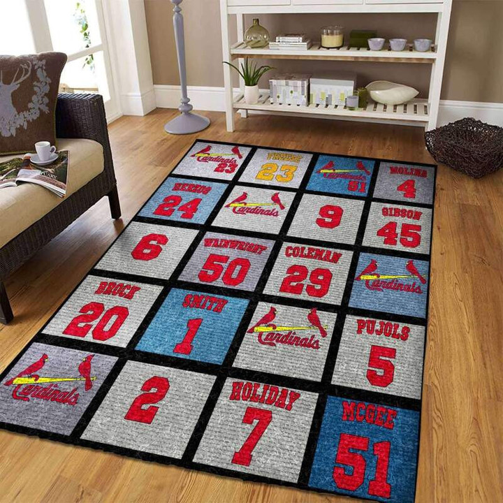 Step Into St.louis Cardinals Living Room Area Rug