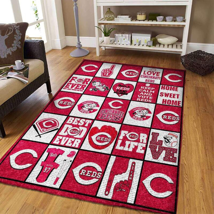 Cincinnati Reds Living Room Area Rug