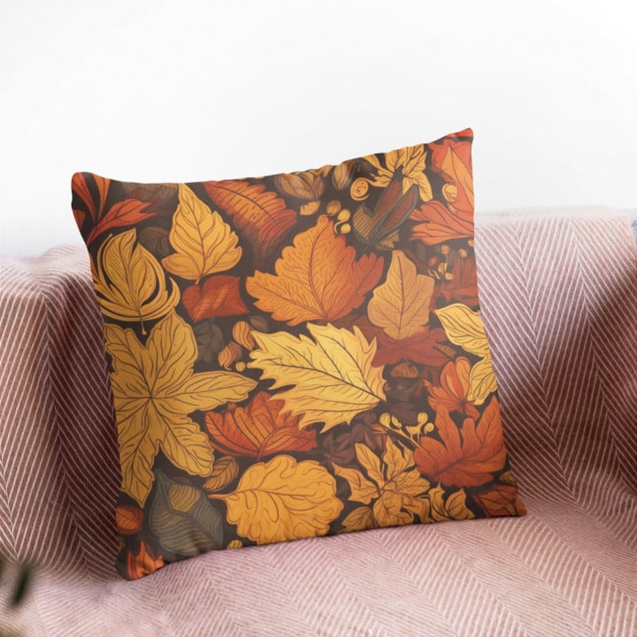 Leaf Pattern Throw Pillow Fall Home Decor by Homeezone