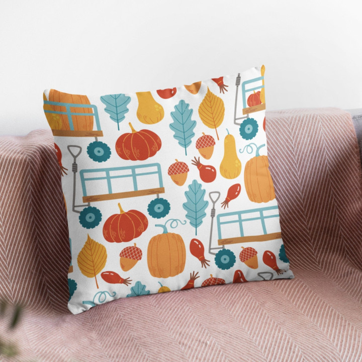 Pumpkin Pattern Cushion Cover, Fall Season Home Decor Pillow Case