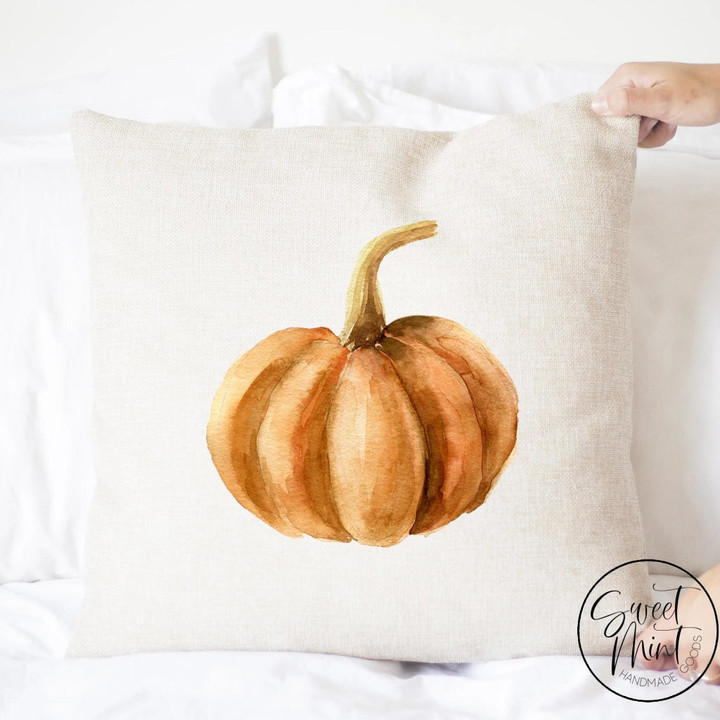 Orange Pumpkin Pillow Cover - Fall / Autumn Pillow Cover