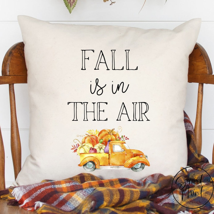Fall is in the Air Pumpkin Truck Pillow Cover