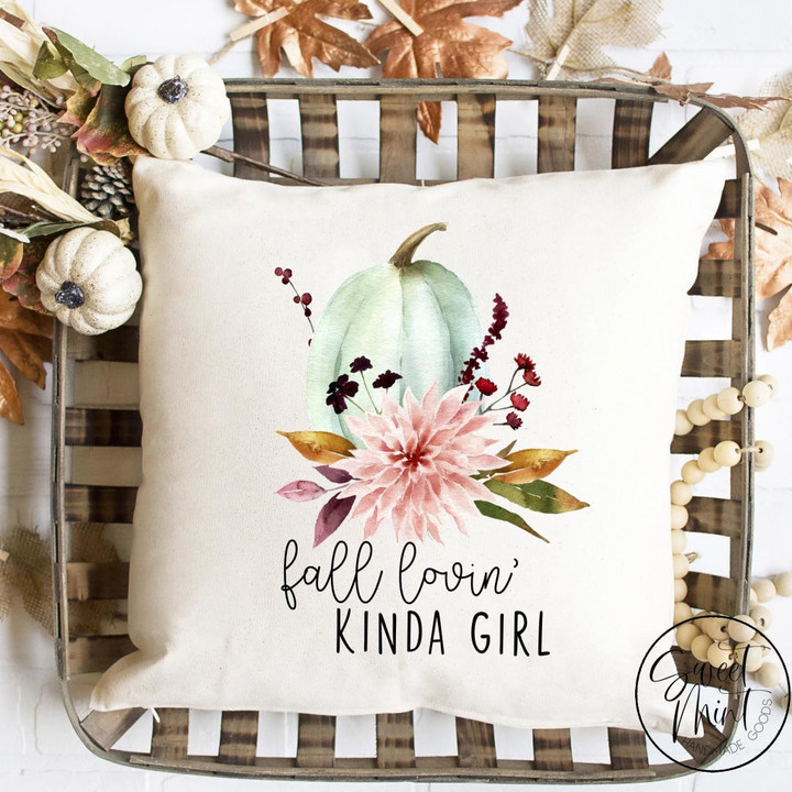 Fall Lovin' Kinda Girl Pillow Cover - Fall / Autumn Pillow Cover