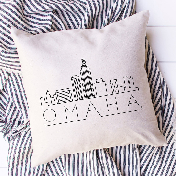 Omaha Skyline Pillow Cover