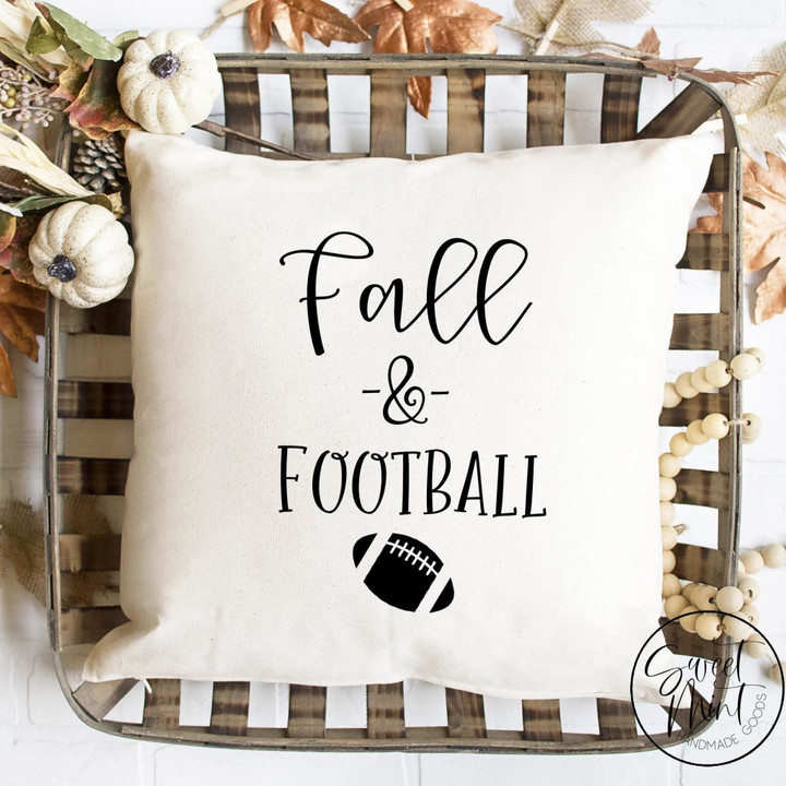 Fall and Football Pillow Cover, Fall / Autumn Pillow Cover
