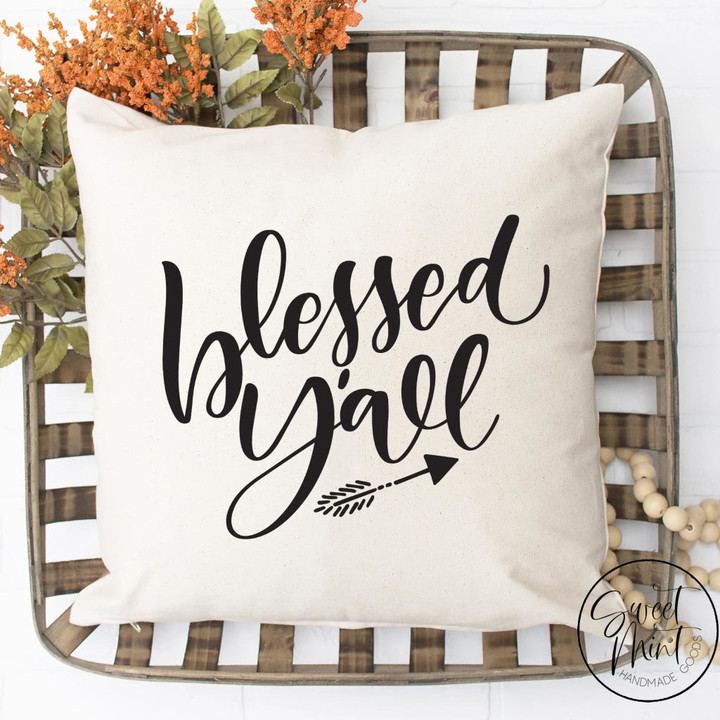 Blessed Y'all Pillow Cover - Fall / Autumn Pillow Cover