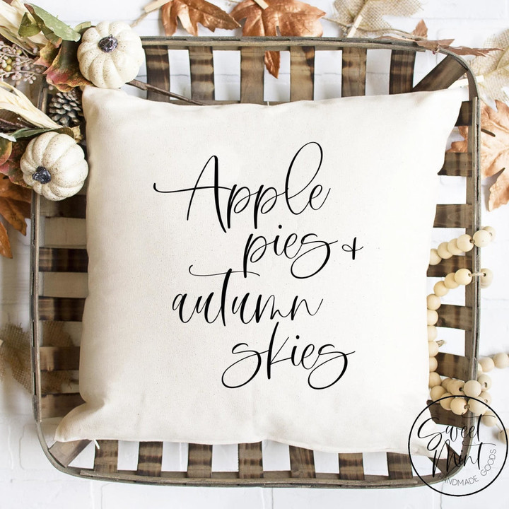 Apple Pies and Autumn Skies Pillow Cover - Fall / Autumn Pillow Cover